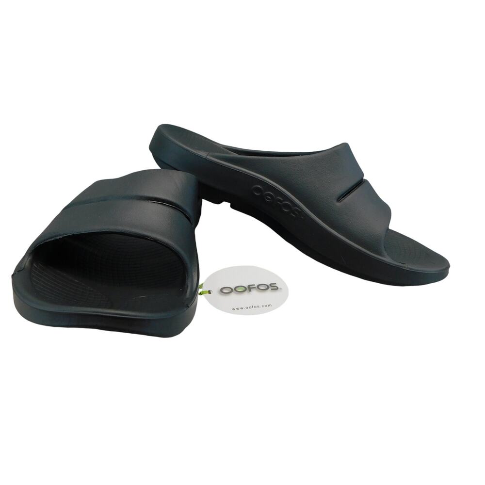 Black Slides Oofos  Unisex Mens 13 Women 15 Comfort New Shoes
